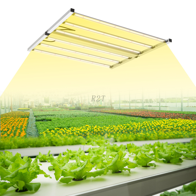 R2TGrow 2023 NEO Luz de cultivo LED Samsung impermeable de un solo canal, 6 barras, espectro completo plegable, 650 W, para jardín interior