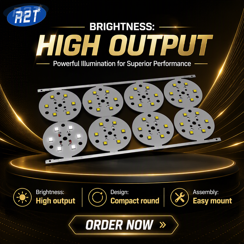Módulo LED Cree XHP35 de 6x de alta potencia: PCB de aluminio de 48 mm, matriz 3S2P, blanco frío de 6500 K, conductividad térmica de 2,0 W/mk