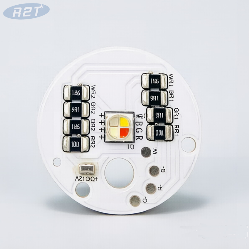 Módulo LED RGBW redondo compacto de 12 V CC: PCB de aluminio de 30 mm con LED Cree XML2 5050 RGBW y resistencias integradas