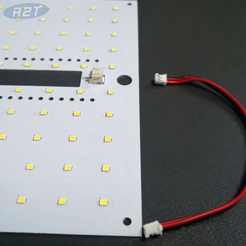 Módulo LED PCB de aluminio personalizado de 180x180 mm y 1,0 mm de espesor | Tablero de luz blanca de corriente constante 2835 SMD 20S5P para iluminación industrial