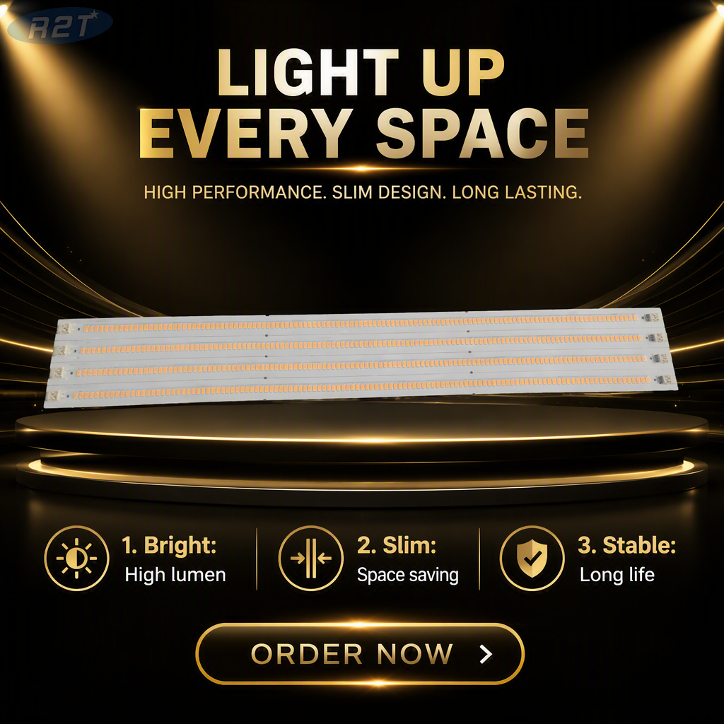 Módulo LED lineal personalizado PCBA de 60 W: placa de aluminio de 600 × 20 × 2 mm con 120 LED Samsung 561C (30-40 V, 900 mA, 2,0 W/mk)