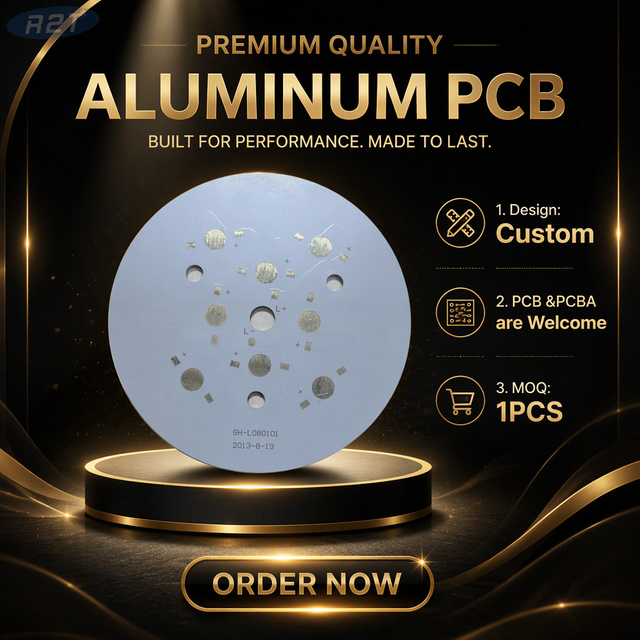 Módulo LED PCB de aluminio de 78 mm y 24 V | Soluciones PCBA personalizadas | R2T Industria