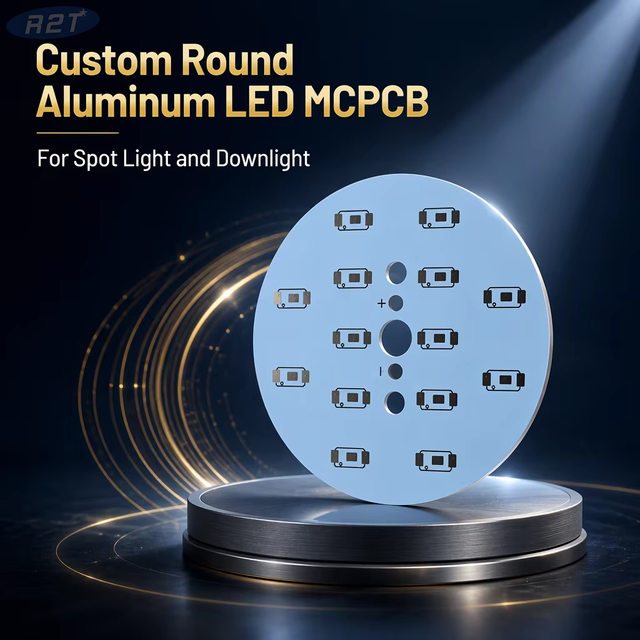 PCB de aluminio circular SMD2835 personalizado para focos y focos LED R2T Industria