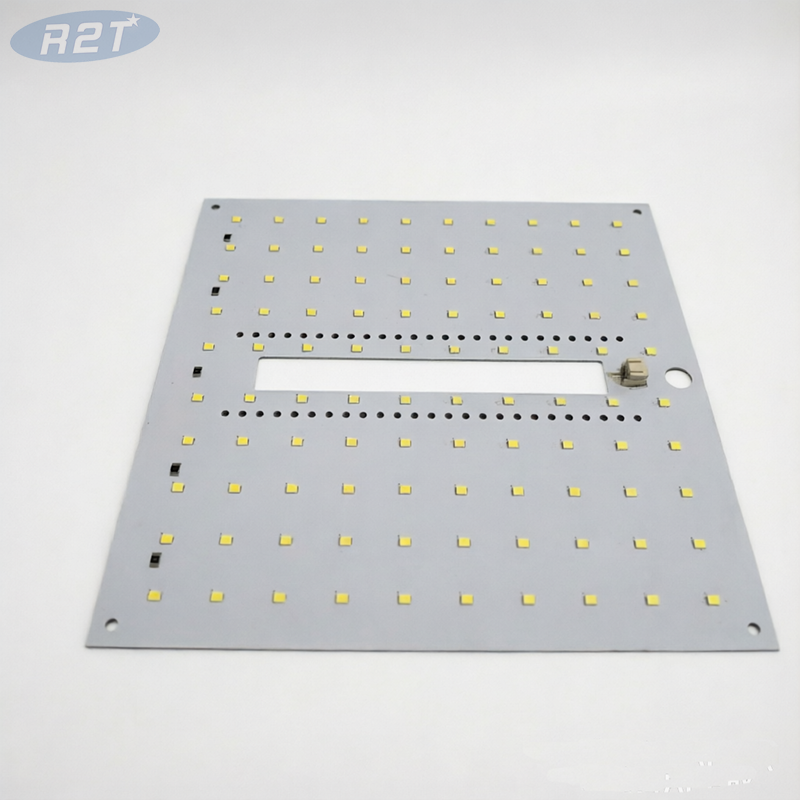 Módulo LED PCB de aluminio personalizado de 180x180 mm y 1,0 mm de espesor | Tablero de luz blanca de corriente constante 2835 SMD 20S5P para iluminación industrial