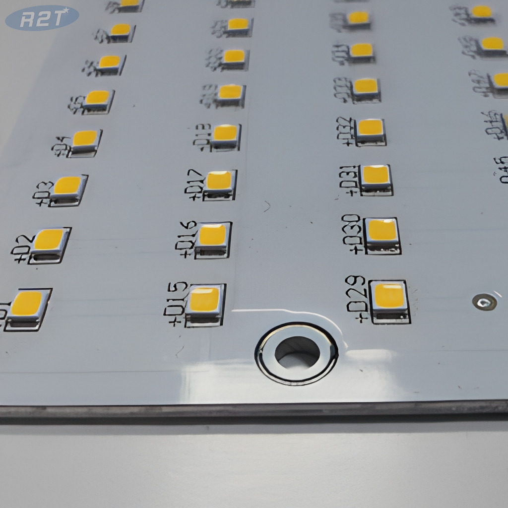 56-SMD2835 Placa de aluminio LED de alto voltaje (75-90V200mA) Soluciones PCBA personalizadas - R2T Industria