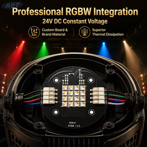 Tablero de aluminio LED 16-Cree XML2 RGBW (24V/70mm) | PCBA de alta potencia personalizada: industria R2T
