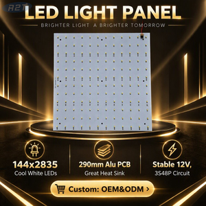 Módulo PCBA blanco frío de 144 LED 2835, tablero de luz LED de 290x290 mm 12 V para publicidad e iluminación