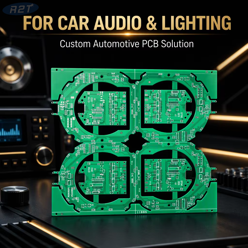 Fabricación personalizada de PCB de doble cara FR4 para automoción R2T