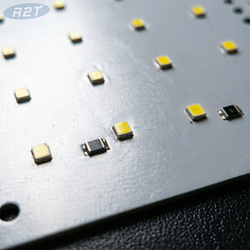 Módulo LED PCB de aluminio personalizado de 180x180 mm y 1,0 mm de espesor | Tablero de luz blanca de corriente constante 2835 SMD 20S5P para iluminación industrial